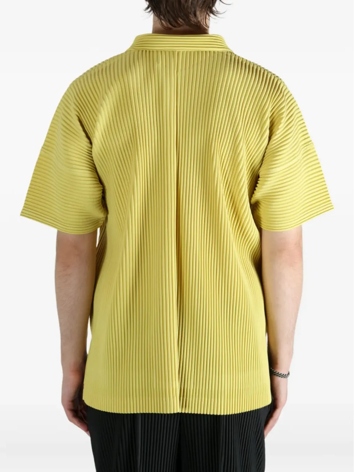 Homme Plissé Issey Miyake プリーツ半袖シャツ イエロー - 画像5