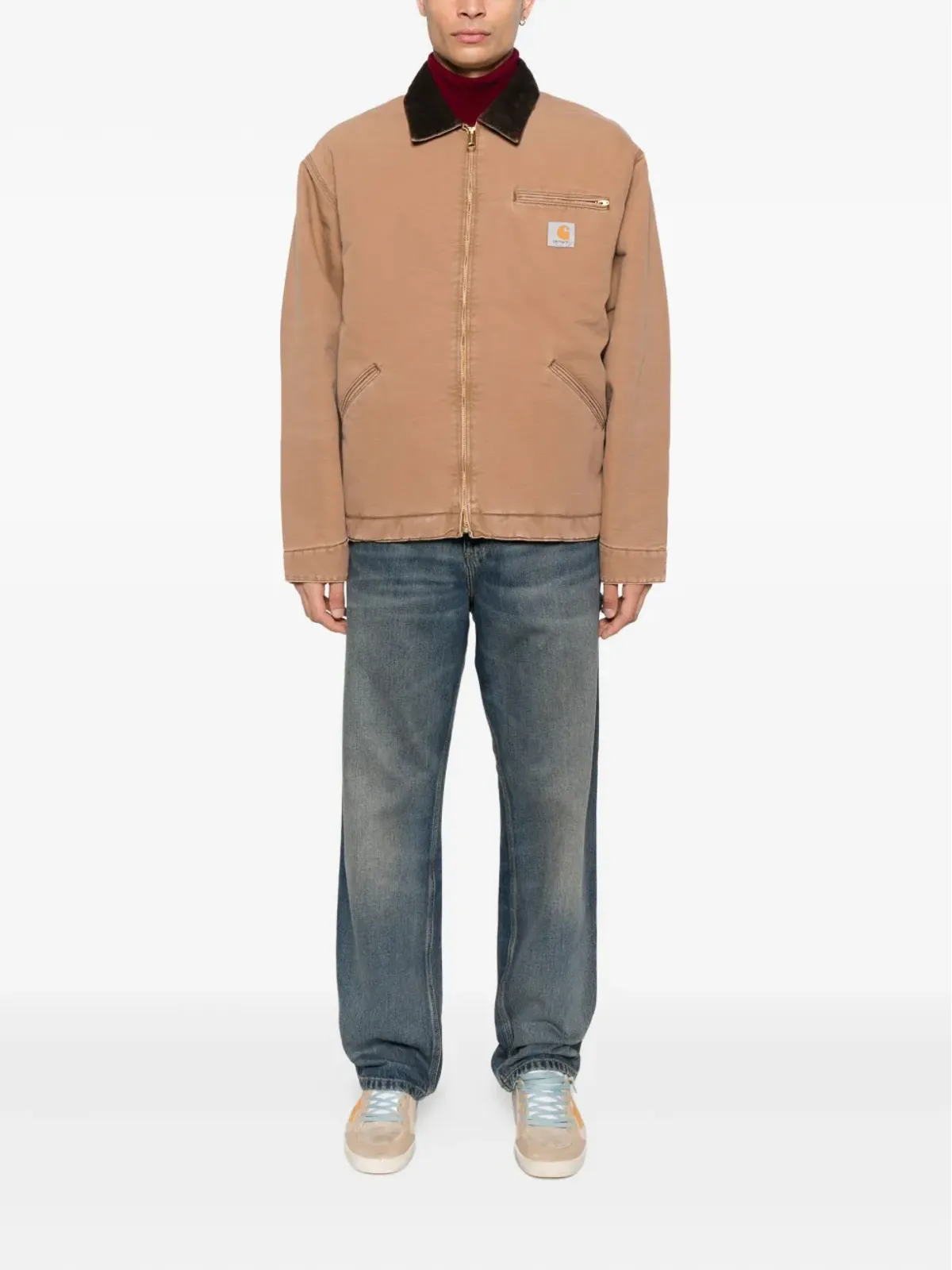 Carhartt WIP デトロイト コーデュロイ襟付きジャケット（ブラウン） - 画像2