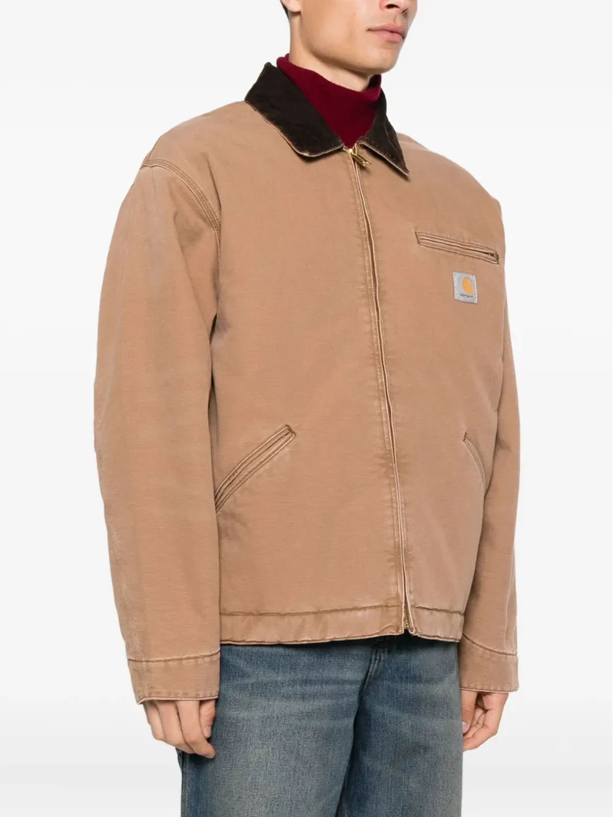 Carhartt WIP デトロイト コーデュロイ襟付きジャケット（ブラウン） - 画像3