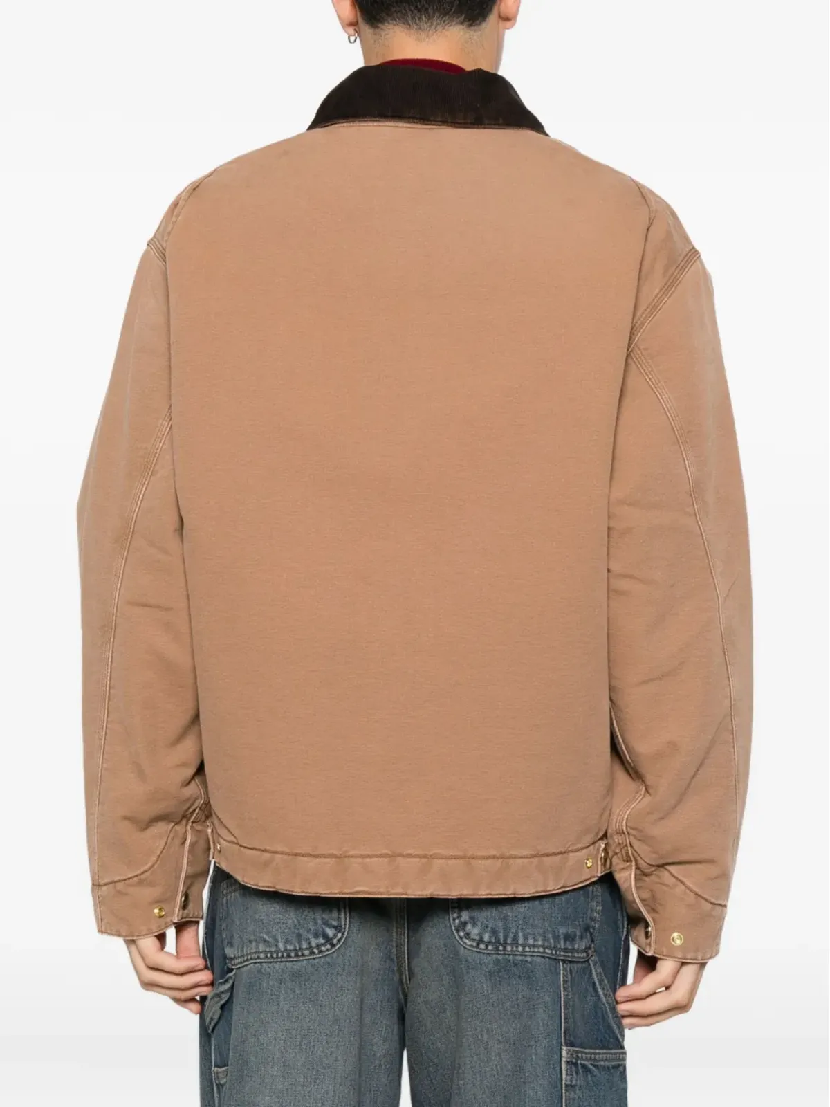 Carhartt WIP デトロイト コーデュロイ襟付きジャケット（ブラウン） - 画像4