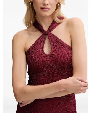 GUESS USA ホルターネックニットマキシドレス レッド - サムネイル5