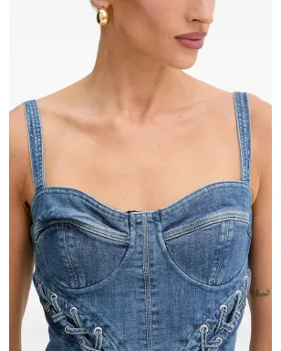 GUESS USA レースアップデニムトップ - サムネイル5