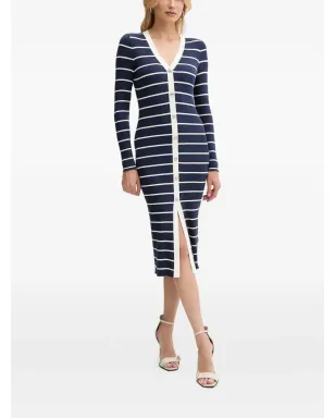 GUESS USA ストライプ柄 ボタンフロント ドレス - ブルー - サムネイル3