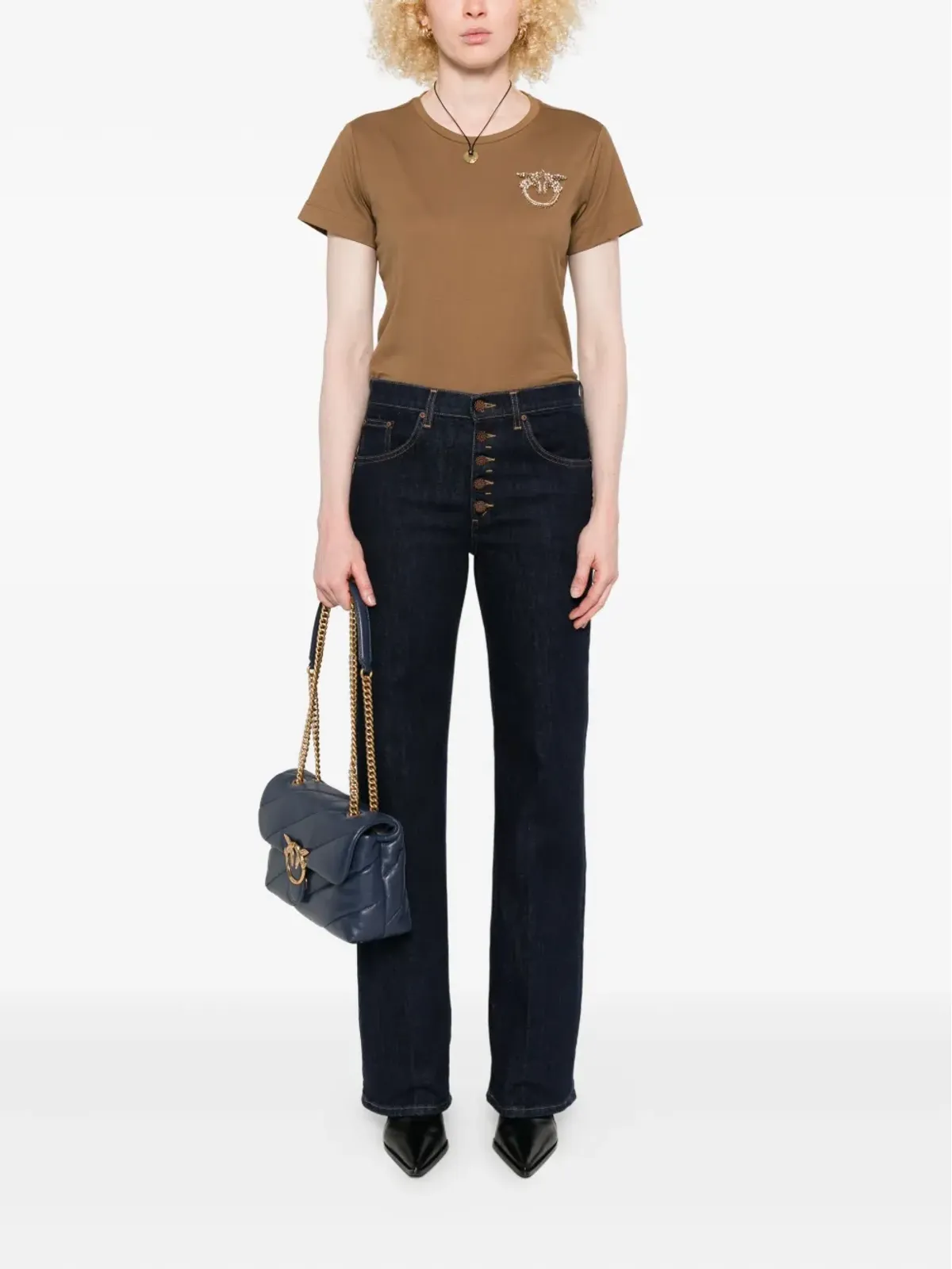PINKO ロゴ入りTシャツ - ブラウン - 画像2