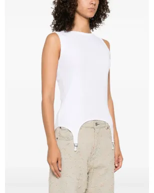 Jean Paul Gaultier アップリケディテール コットントップ - White - サムネイル3