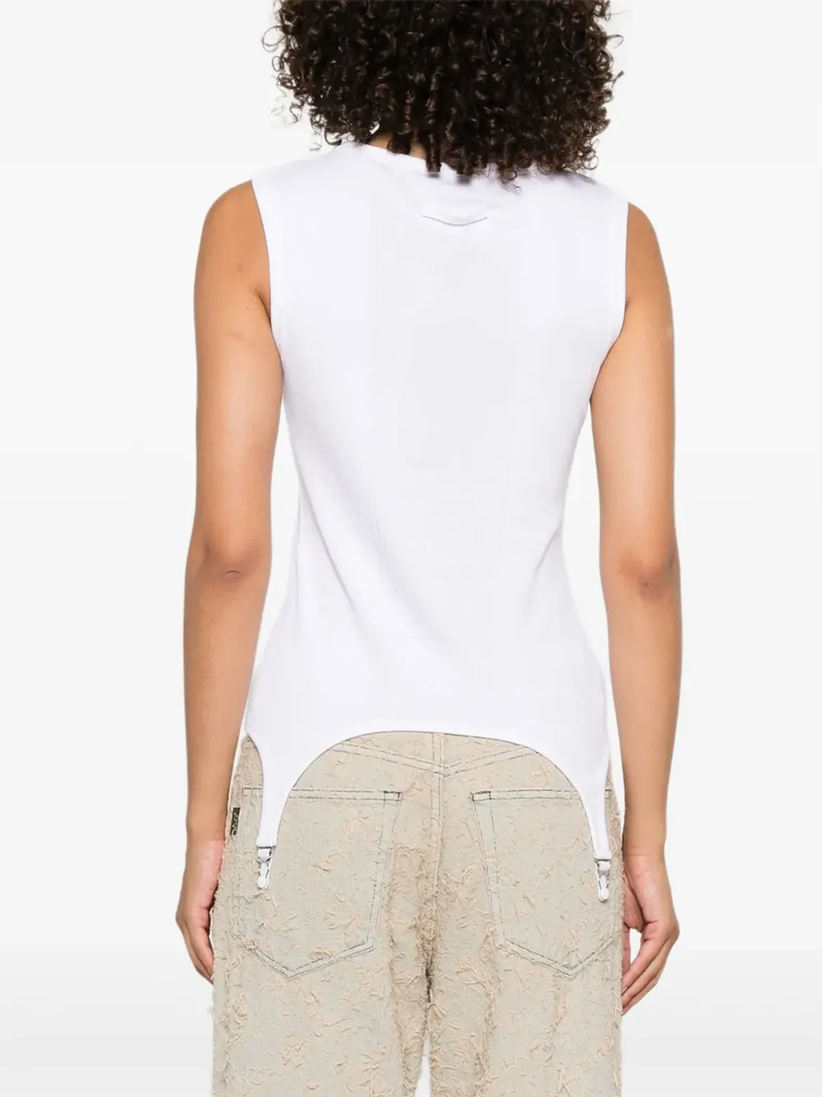 Jean Paul Gaultier アップリケディテール コットントップ - White - 画像4