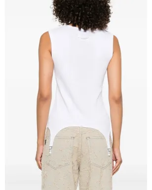 Jean Paul Gaultier アップリケディテール コットントップ - White - サムネイル4