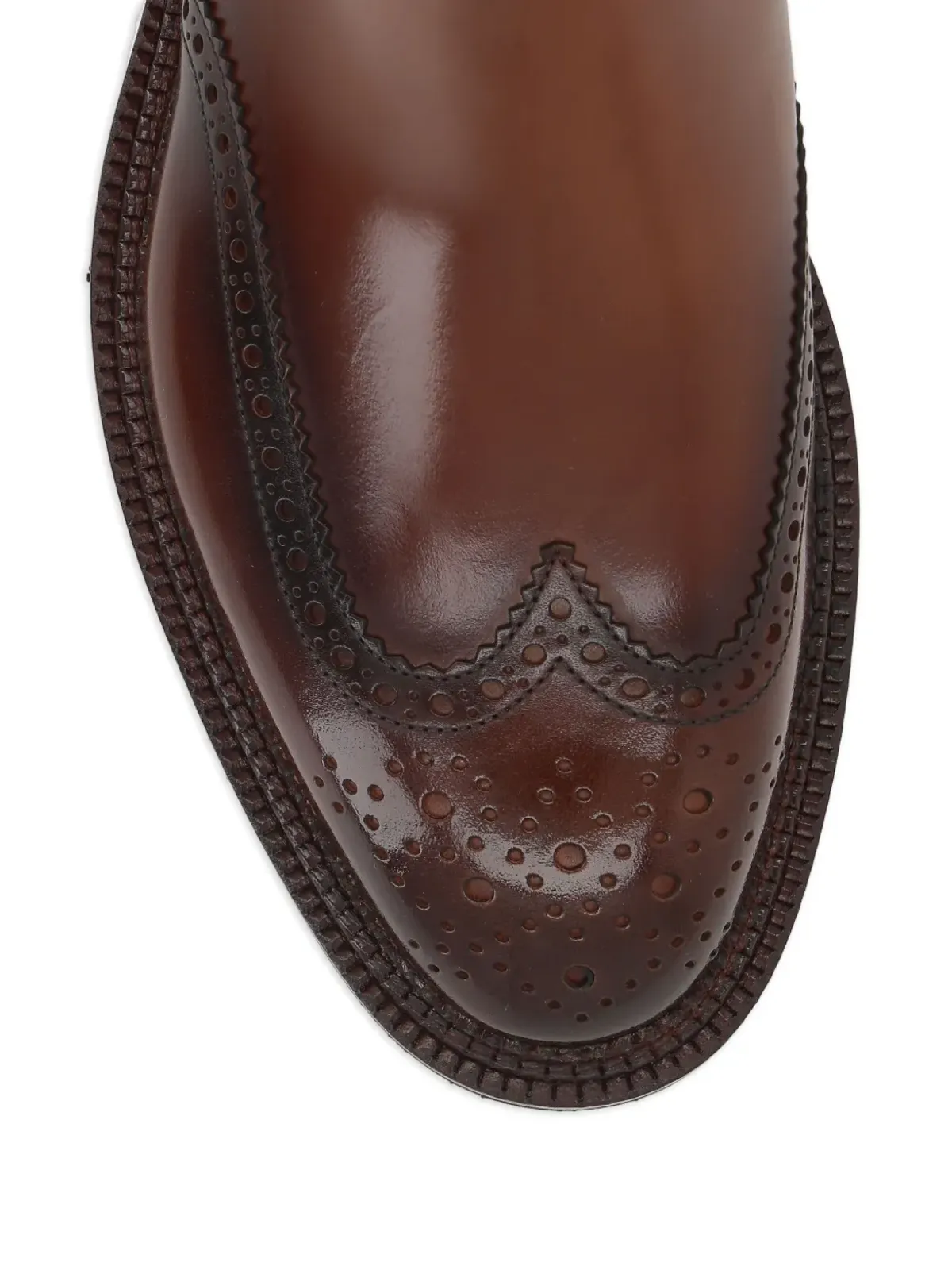 Santoni ブローグディテール チェルシー ブーツ - 画像4