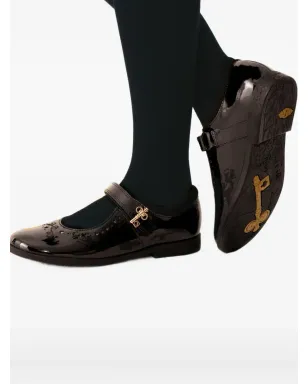 Clarks Kids レザー バレエシューズ - サムネイル4