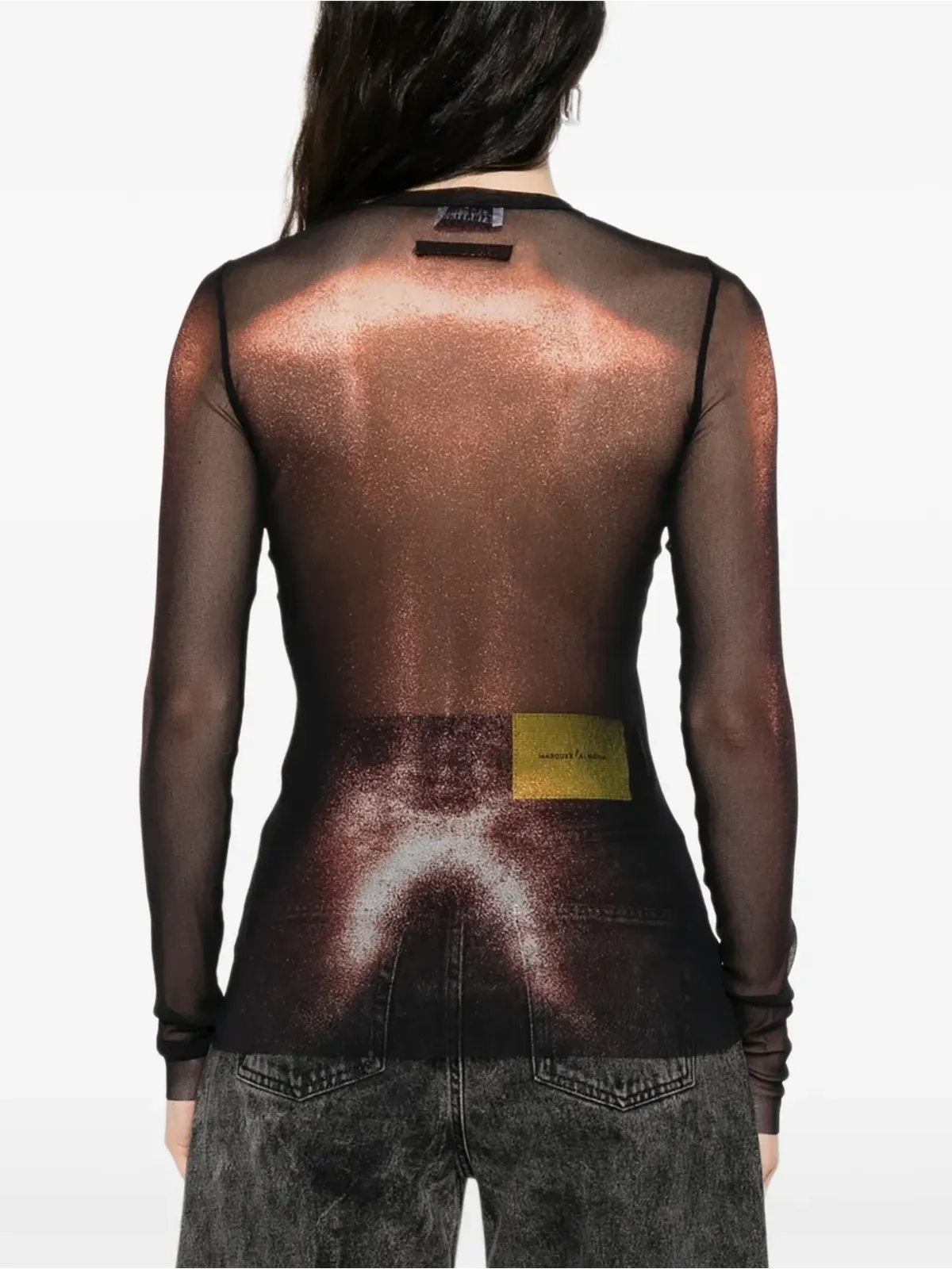 Jean Paul Gaultier メッシュ ボディプリント トップ - 画像4