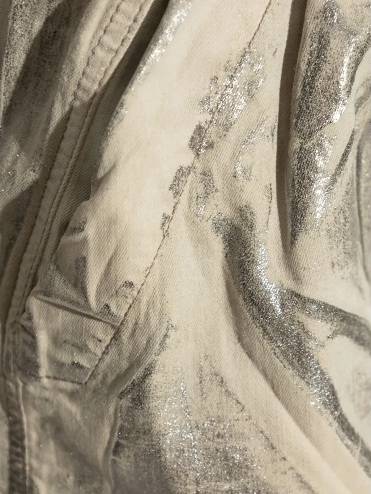Rick Owens DRKSHDW メタリック効果のレイヤードスカート - 画像5