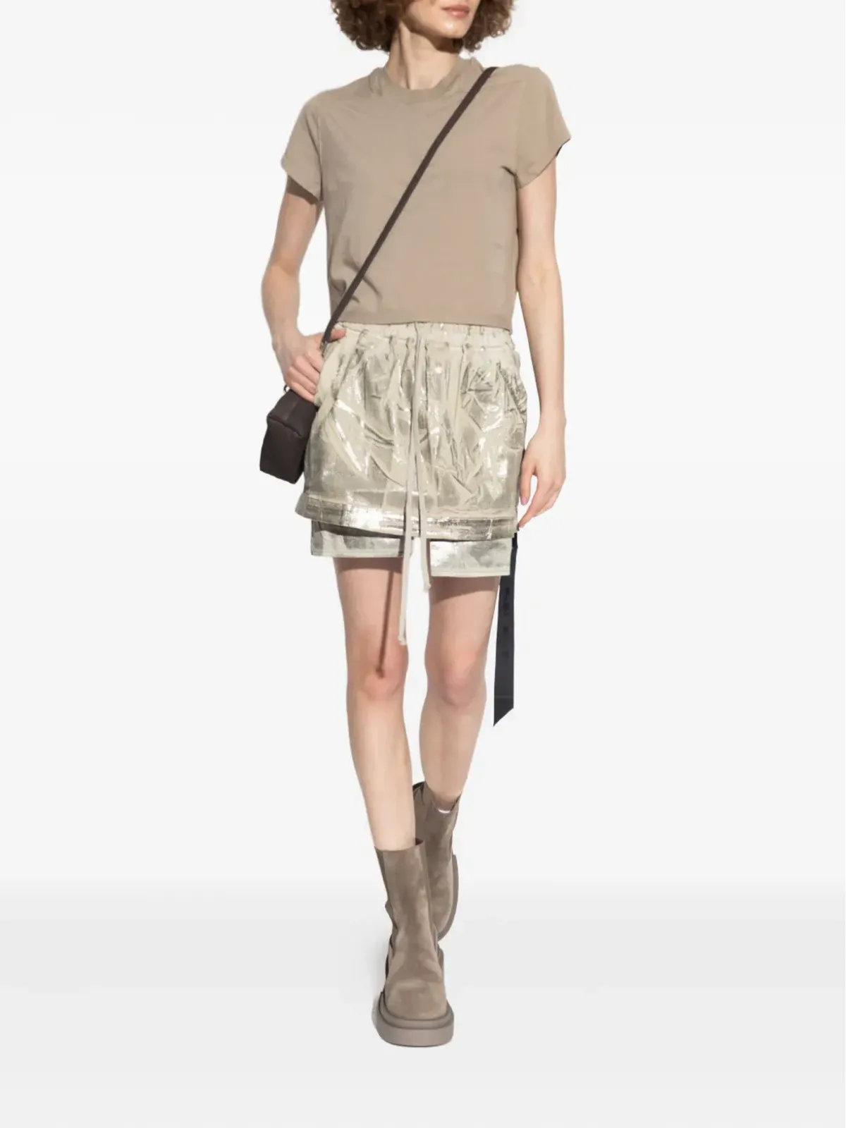 Rick Owens DRKSHDW 短袖パッチポケットTシャツ - ブラウン - 画像2