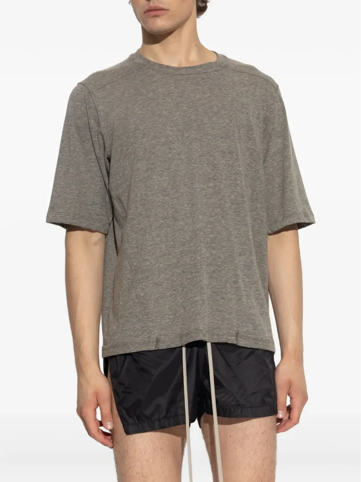 Rick Owens DRKSHDW short-sleeve drawstring T-shirt - Grey - 画像3