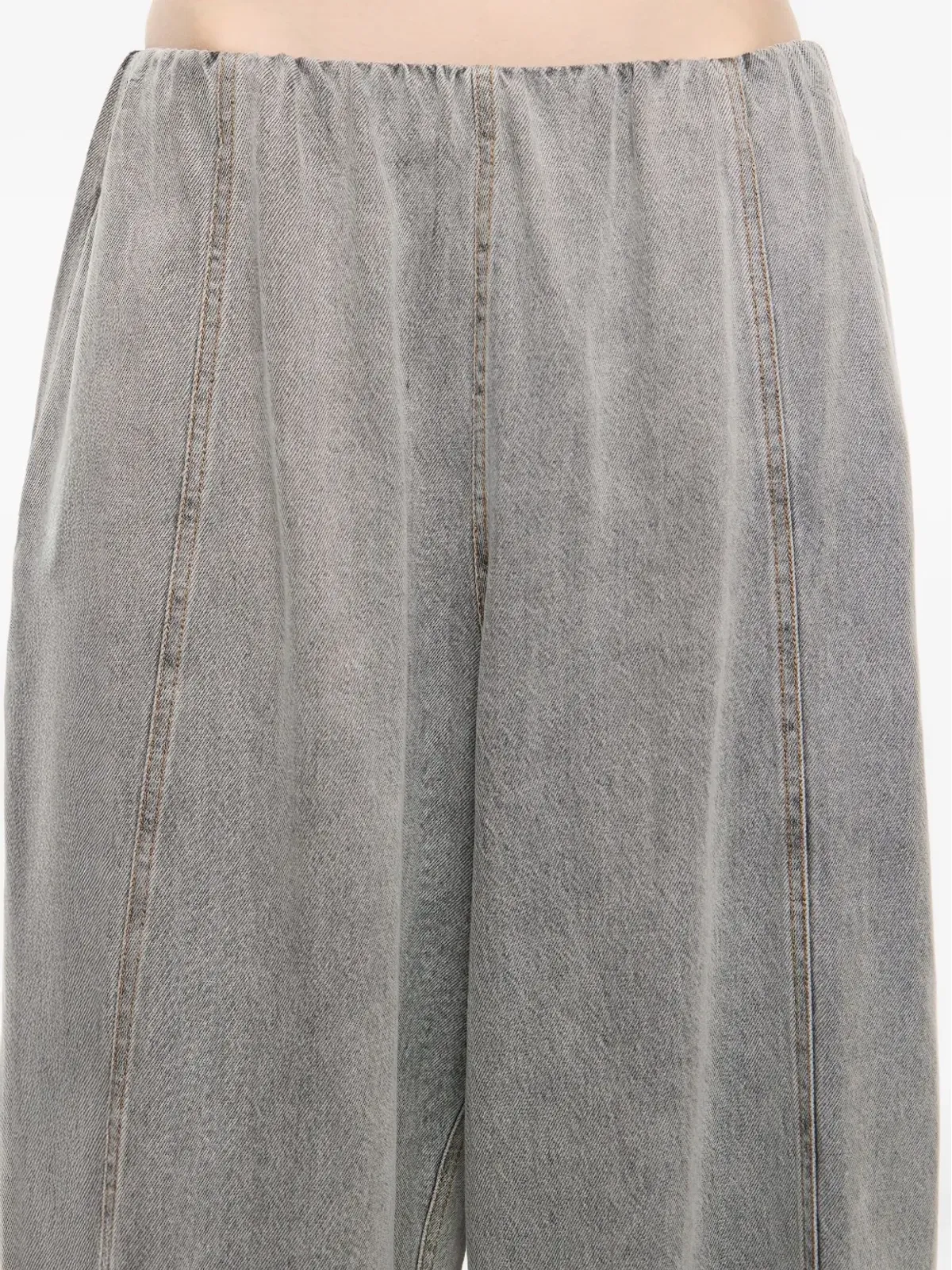 Bimba y Lola ウエストゴム入りワイドデニムジーンズ - 画像5