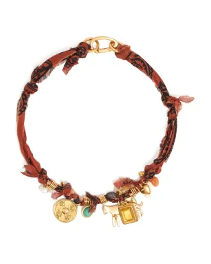 Bimba y Lola 編み込みファブリック チャームネックレス - Brown - サムネイル1
