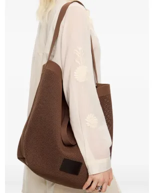 Bimba y Lola チワワ メッシュニット トートバッグ - ブラウン - サムネイル2