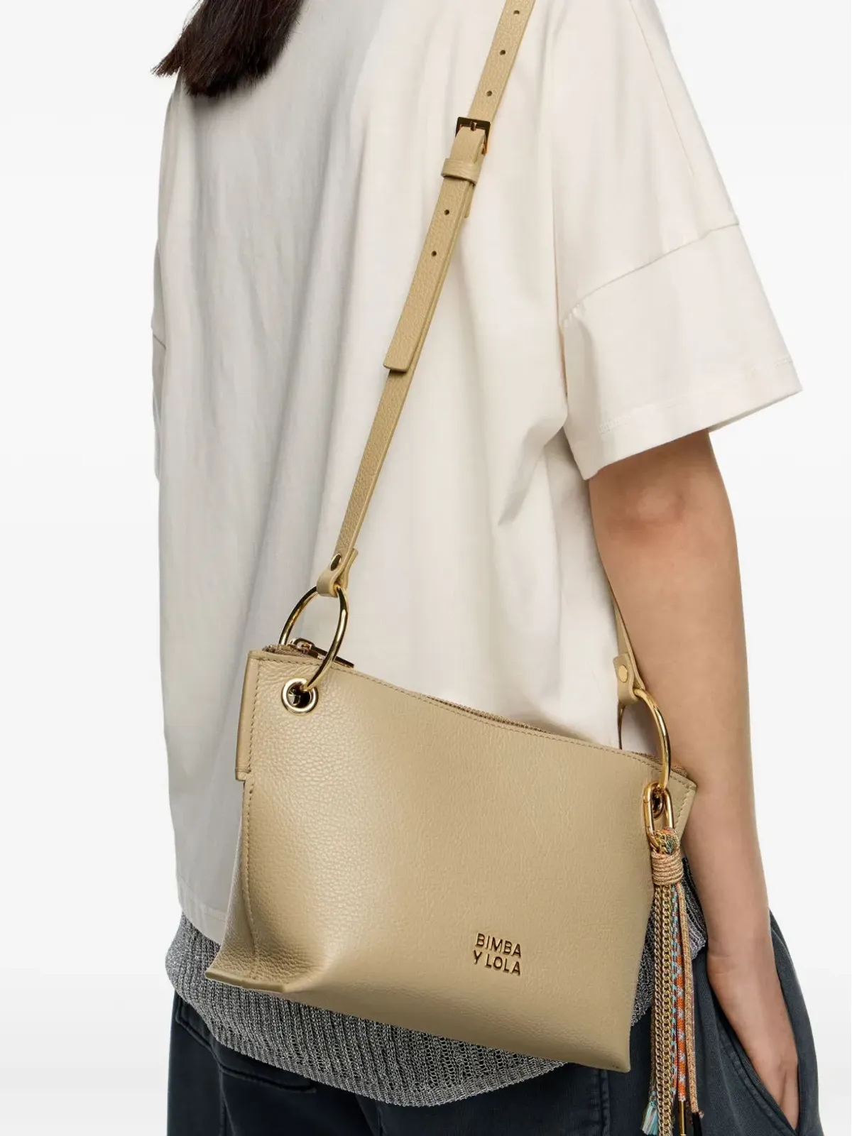 Bimba y Lola ミディアム トラペジウム レザー クロスボディ バッグ - 画像2