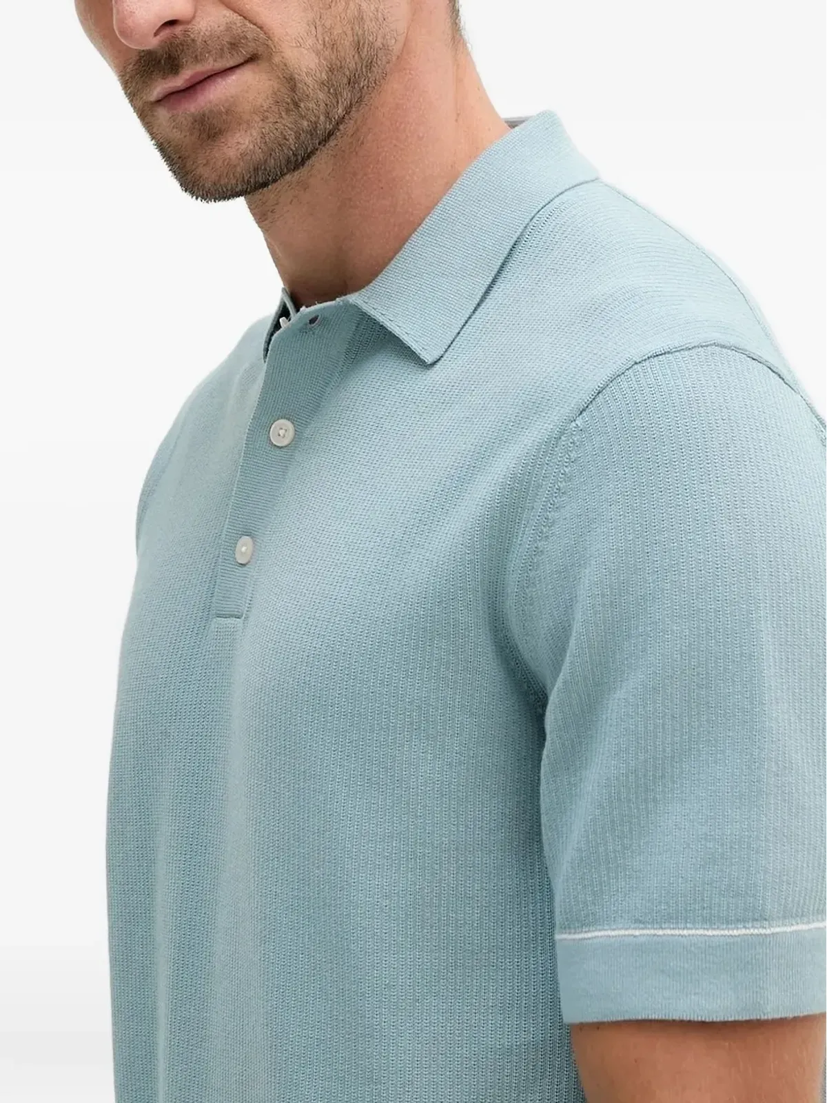 Hackett リブ編みポロシャツ - 画像4