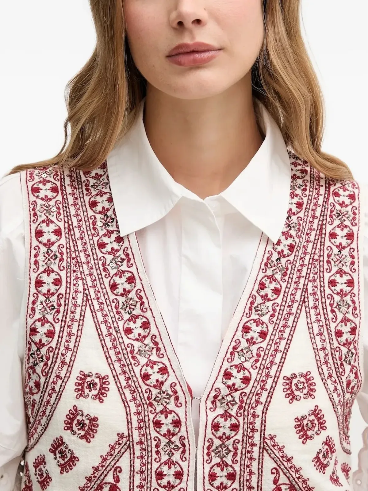Hoss Intropia ジェラルディン刺繍装飾ベスト - 画像3