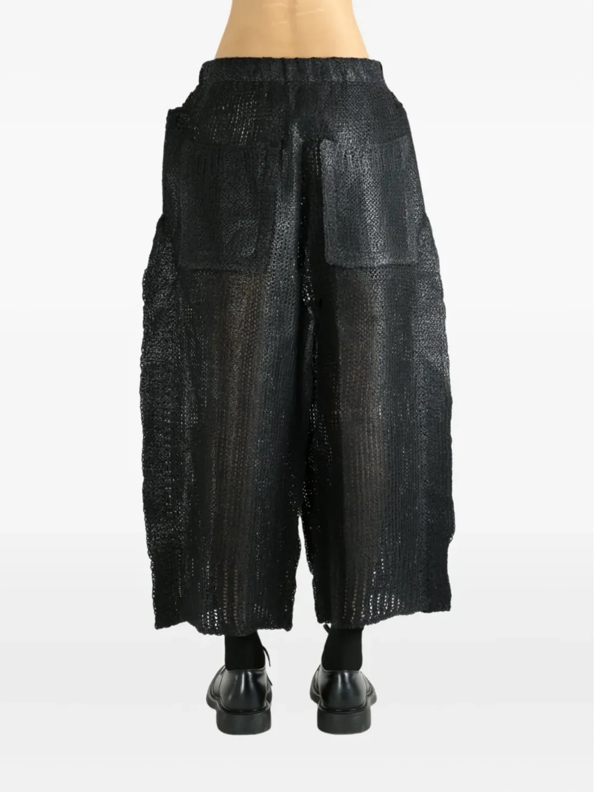 Issey Miyake エラスティック付きパンツ IM58KF282 ブラック - 画像4