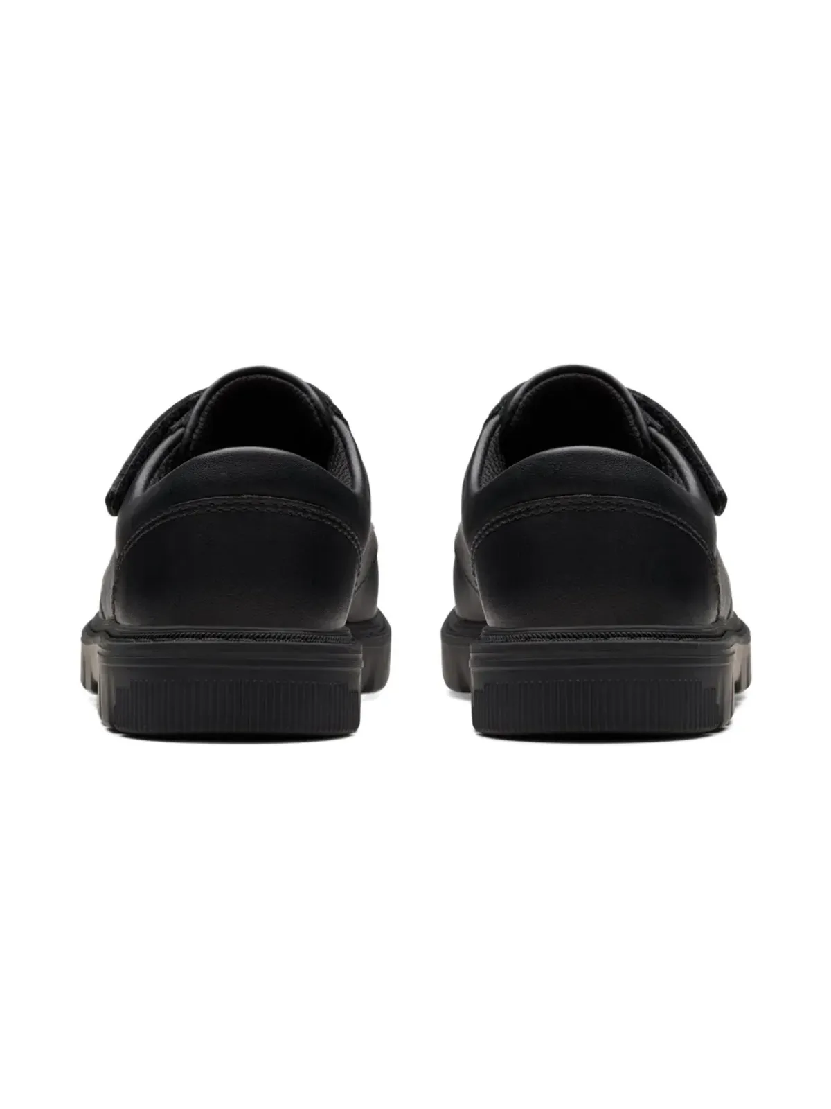 Clarks Kids Lorcam Edge レザー スニーカー ブラック - 画像4