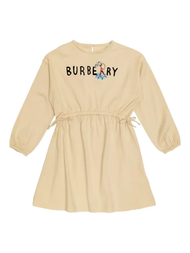 Burberry Kids Burberry Kids ドローコードウエスト ロゴドレスの商品画像