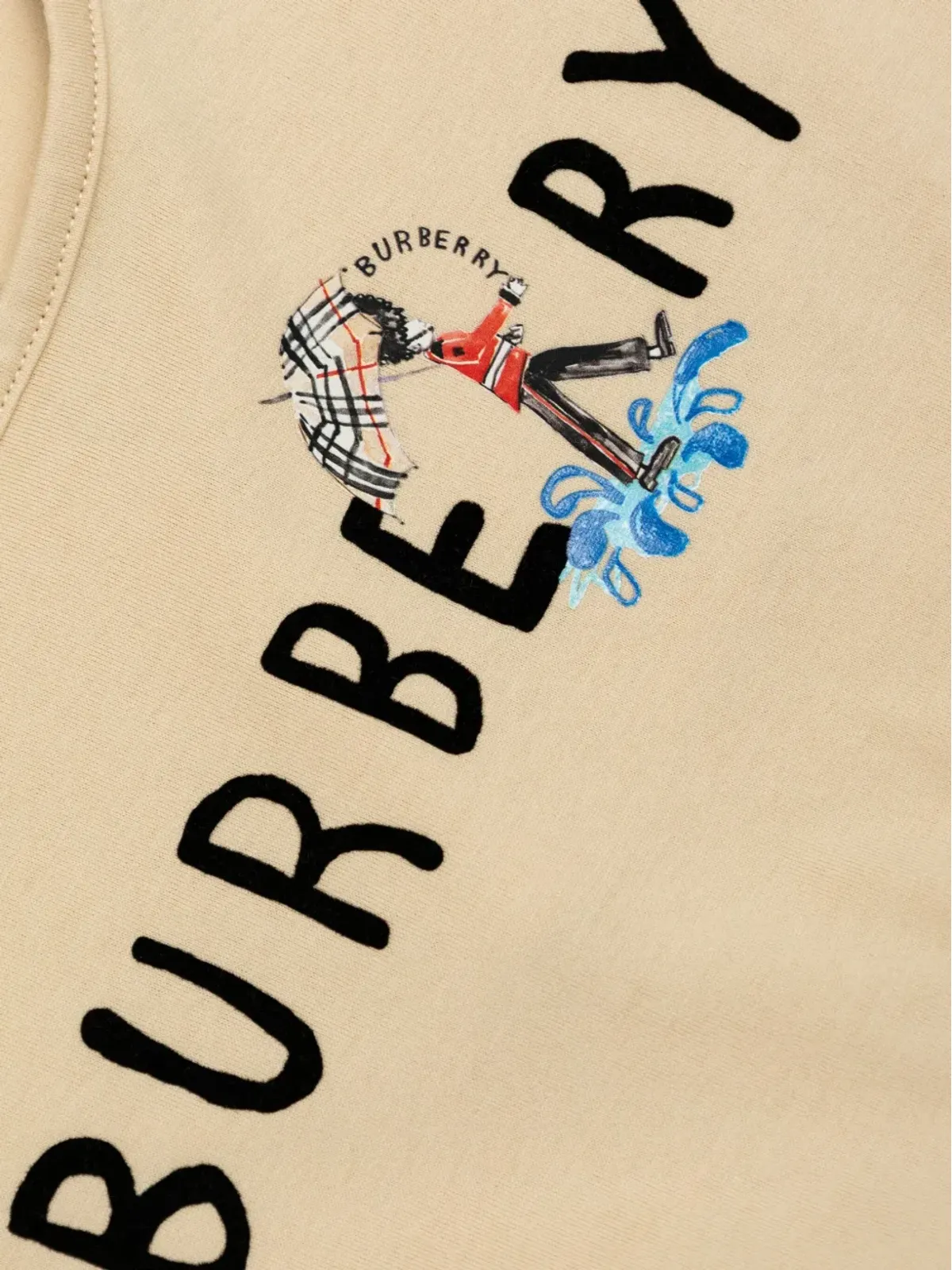 Burberry Kids ドローコードウエスト ロゴドレス - 画像4