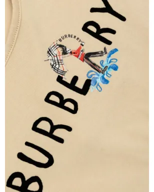 Burberry Kids ドローコードウエスト ロゴドレス - サムネイル4