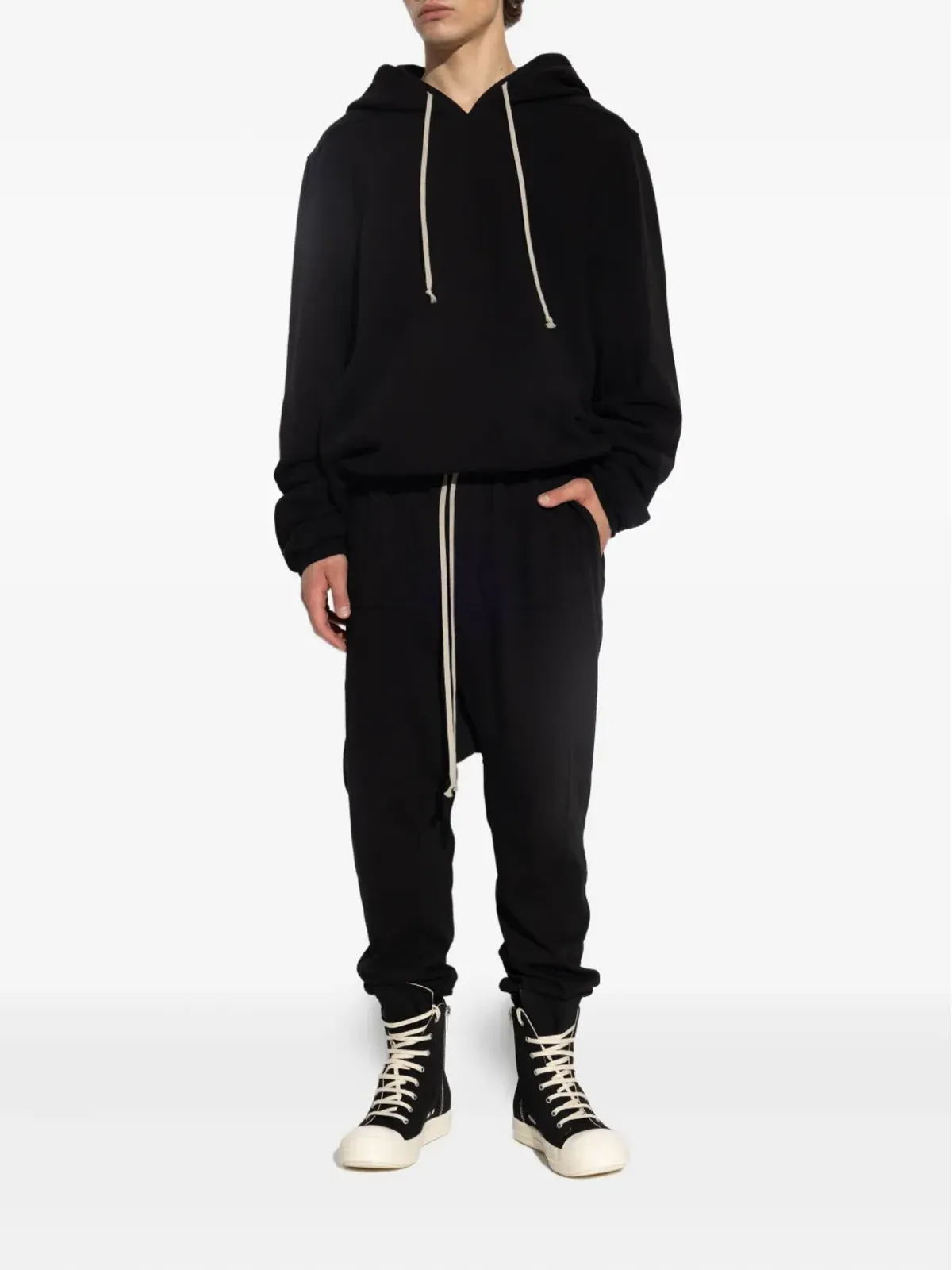 Rick Owens DRKSHDW コットン ドロップクロッチ パンツ - 画像2