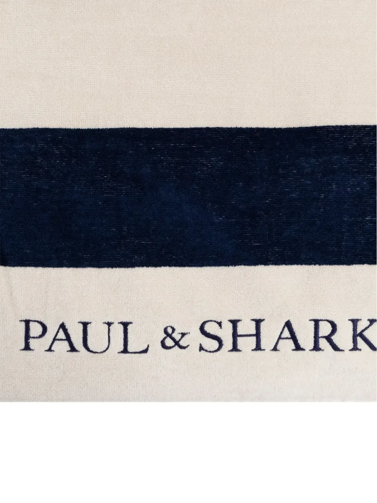 Paul & Shark ストライプ柄ビーチタオル ブルー - 画像2