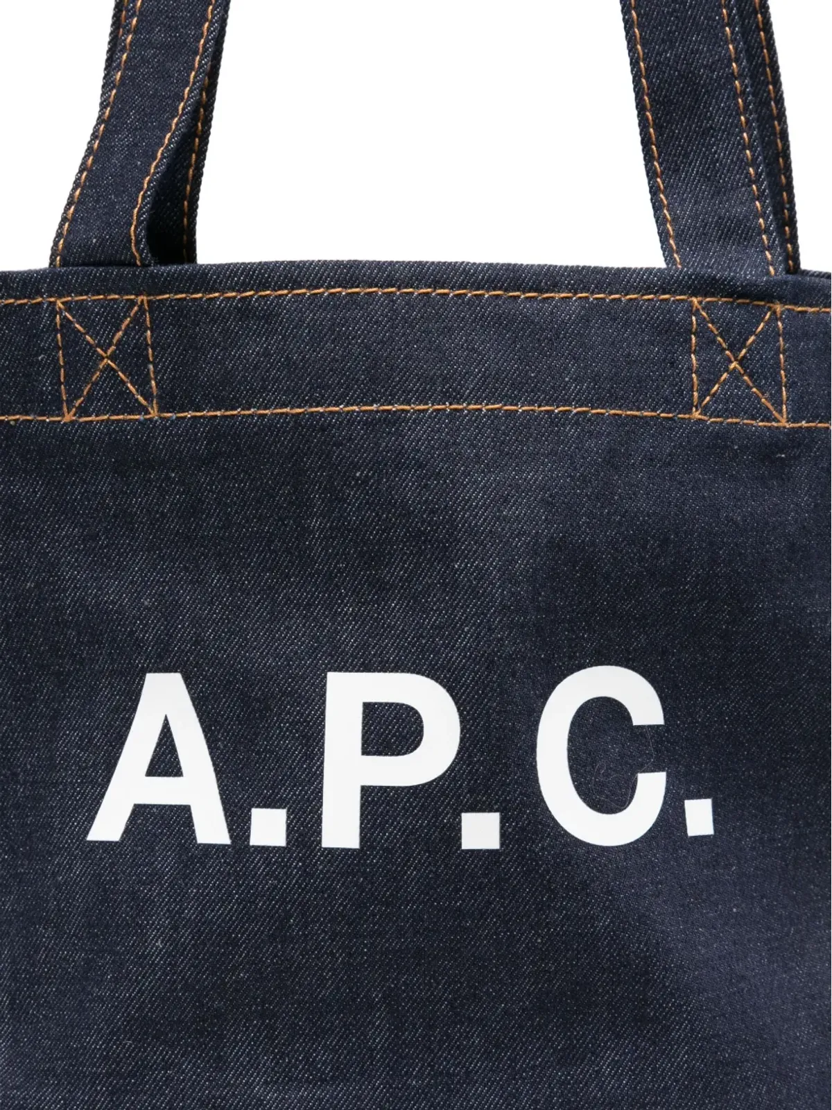 A.P.C. ロゴディテール デニム トートバッグ - 画像4