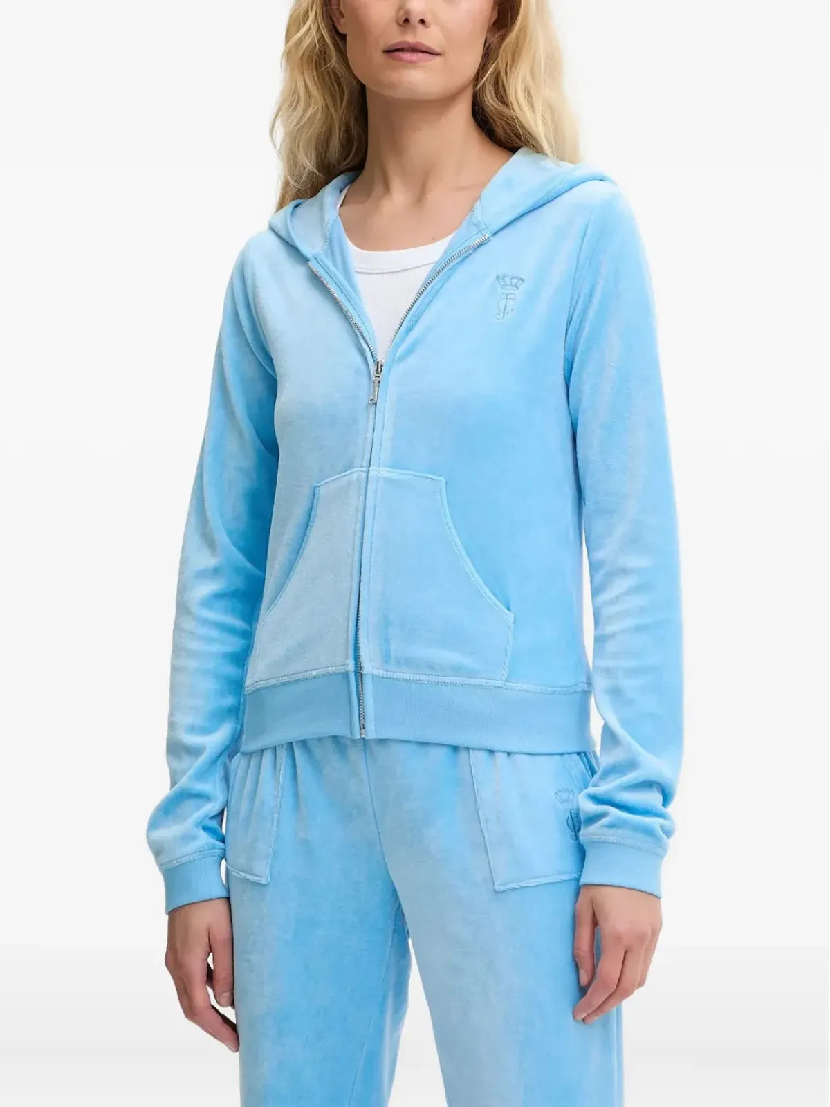 Juicy Couture 刺繍ロゴ入りジップアップフーディ - 画像1