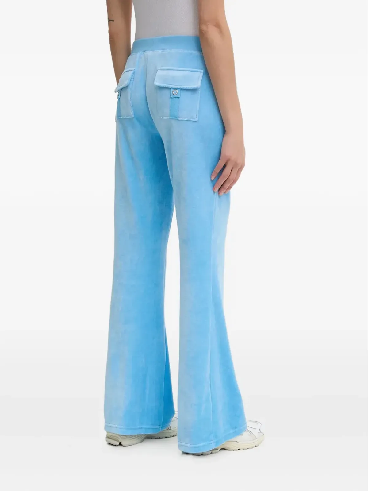 Juicy Couture patch-pocket velour trousers - Blue - 画像3