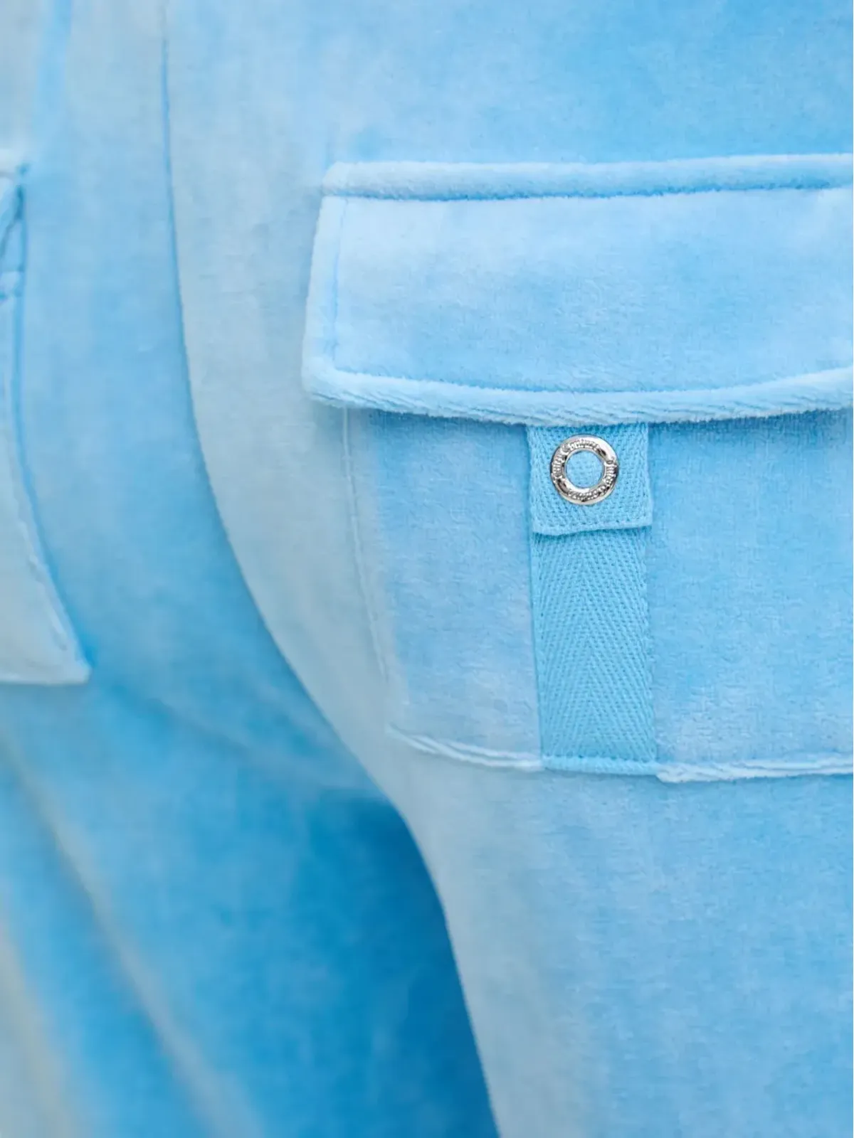 Juicy Couture patch-pocket velour trousers - Blue - 画像4
