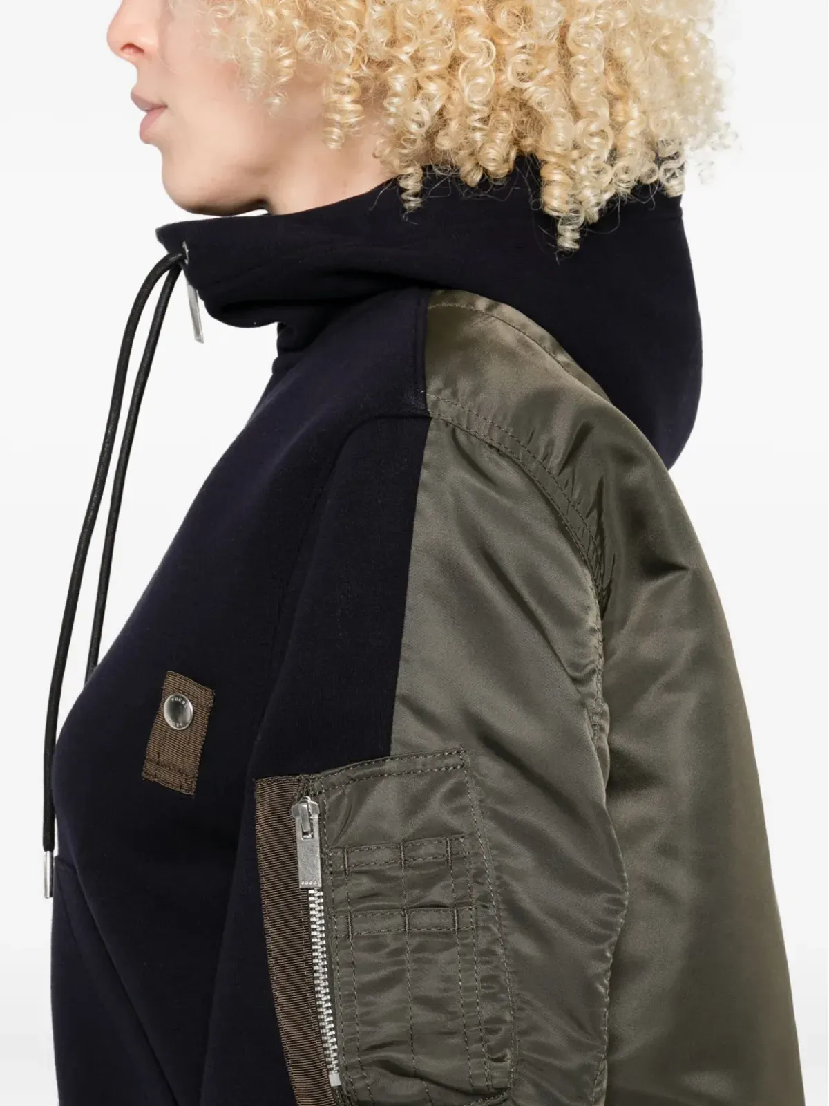 sacai パネル切替フード付きジャケット - 画像5