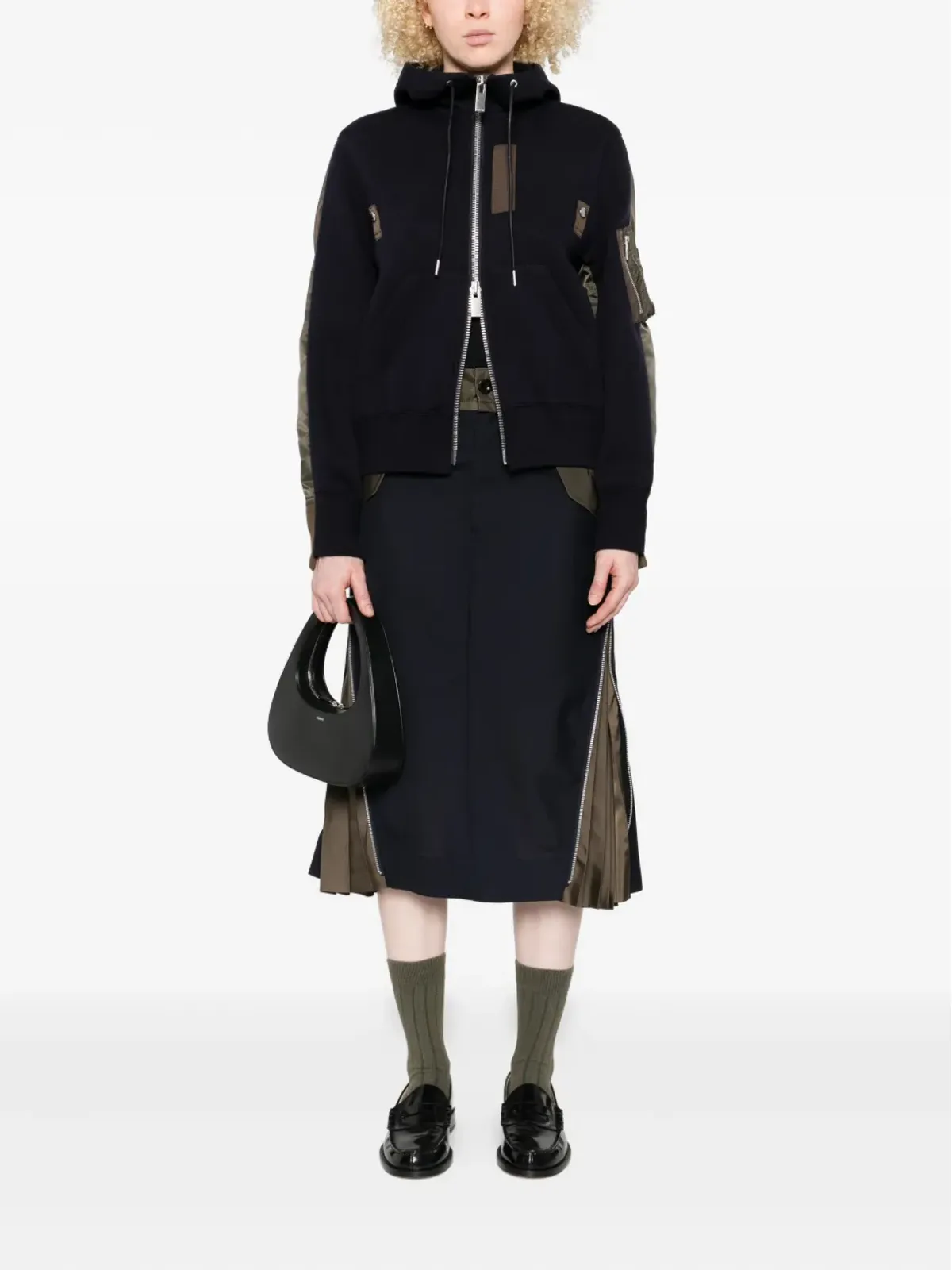 sacai プリーツディテールスカート - 画像2