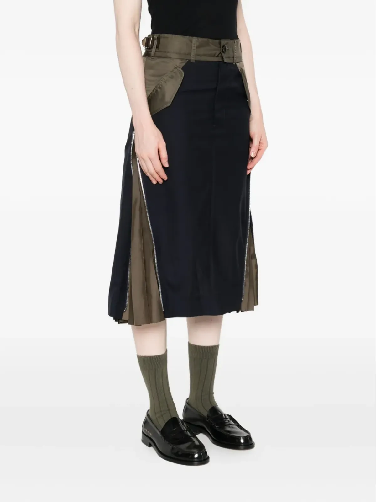sacai プリーツディテールスカート - 画像3