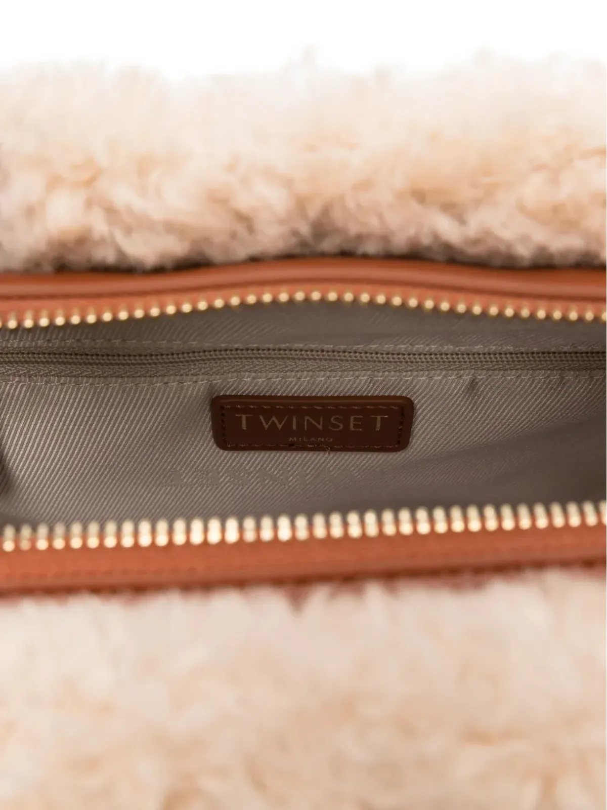 TWINSET テクスチャードトップハンドル トートバッグ - 画像4
