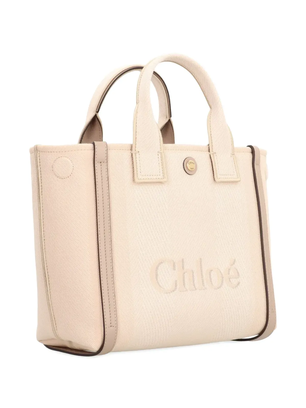 Chloé Carry ロゴエンボス キャンバス トートバッグ - 画像3