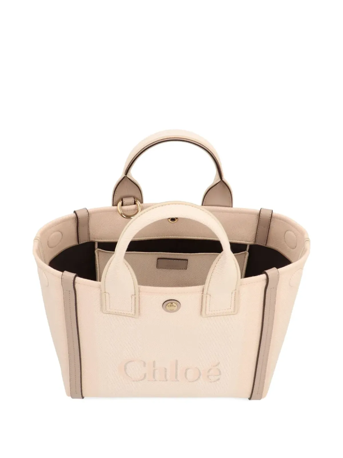 Chloé Carry ロゴエンボス キャンバス トートバッグ - 画像4