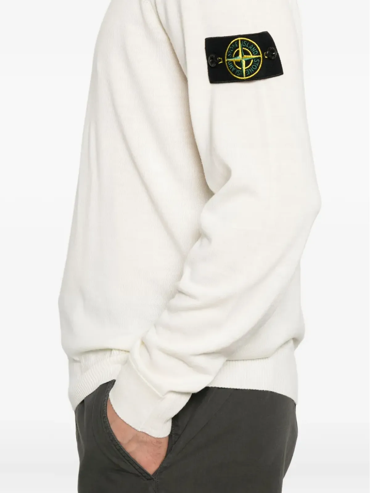 Stone Island 5100071 パッチポケット付きウールセーター - 画像5