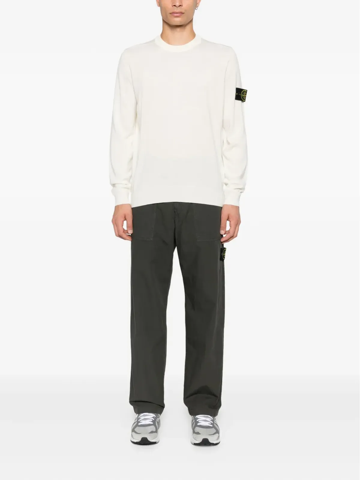 Stone Island 5100071 パッチポケット付きウールセーター - 画像2