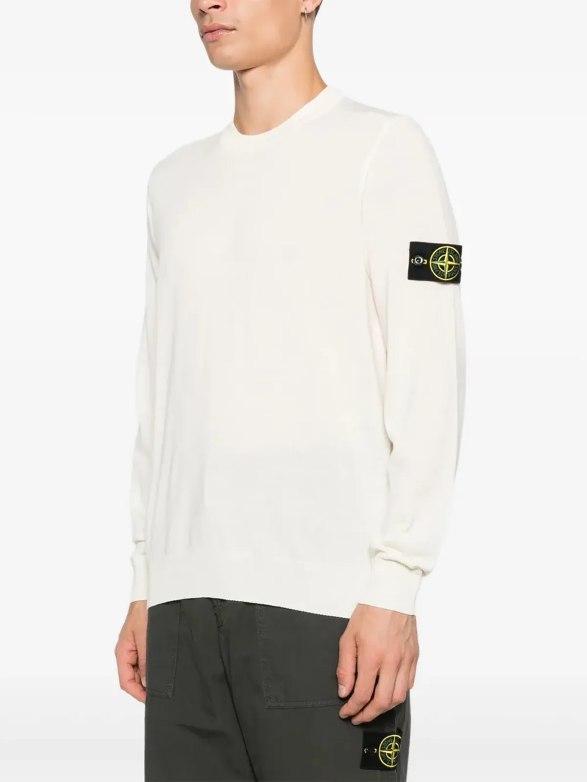 Stone Island 5100071 パッチポケット付きウールセーター - 画像3