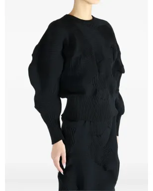 Issey Miyake リブ編みパネルドトップス - サムネイル4