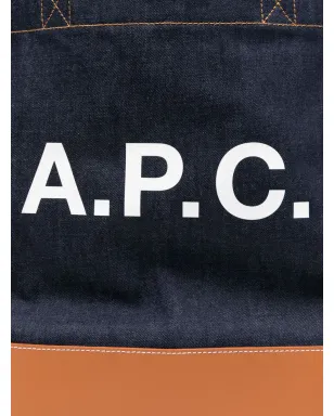 A.P.C. ロゴディテール付きデニム トートバッグ - サムネイル4