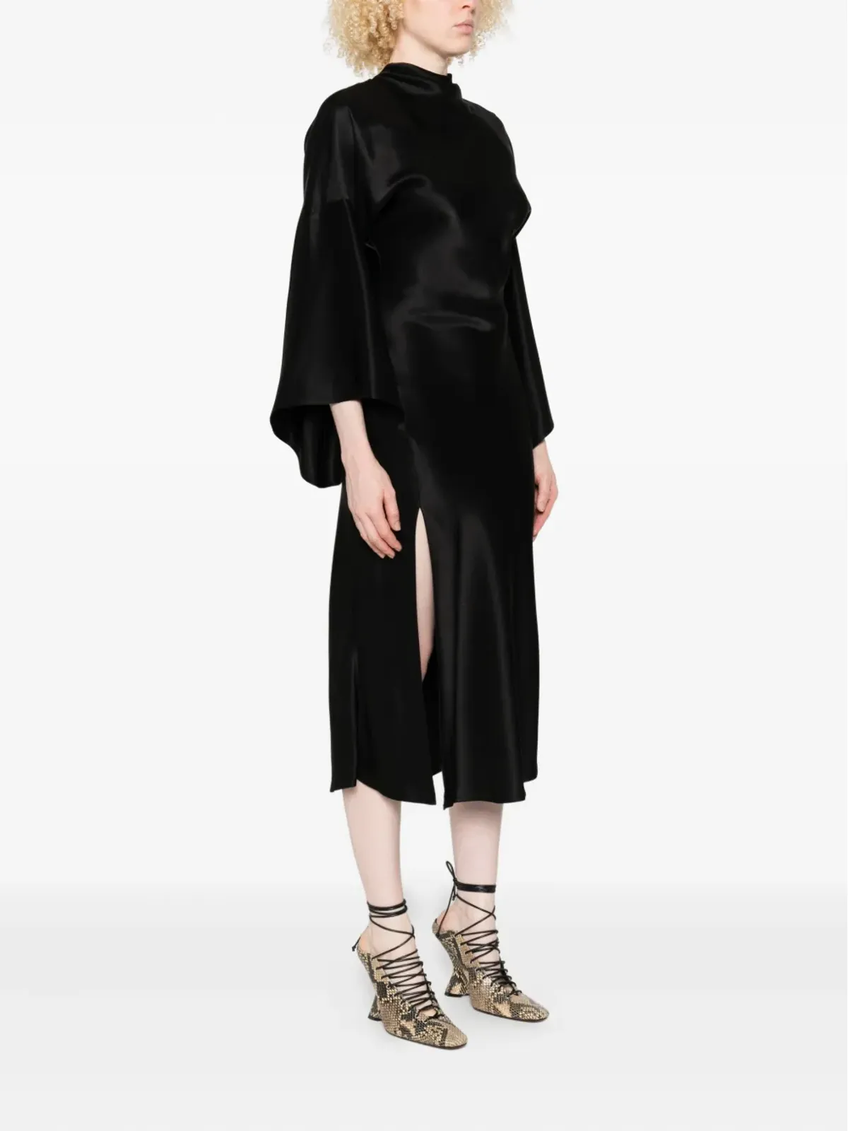 PINKO open-back midi dress - Black - 画像3