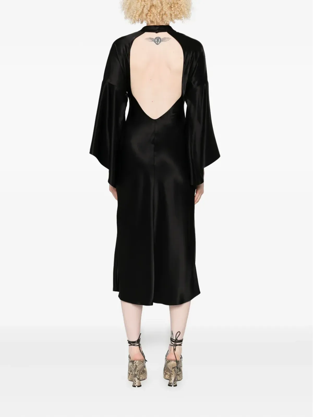 PINKO open-back midi dress - Black - 画像4