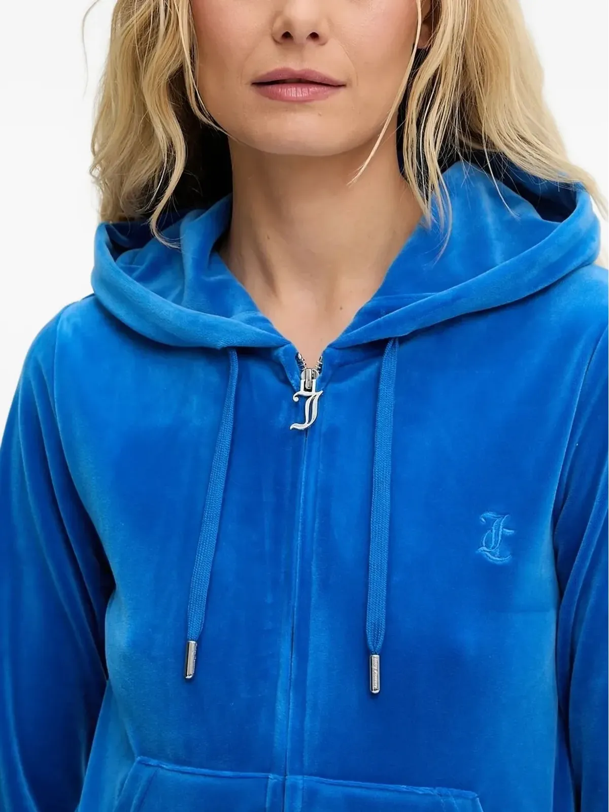 Juicy Couture ロゴ刺繍ジップアップパーカー - ブルー - 画像3