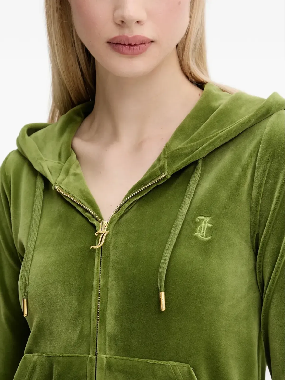 Juicy Couture ベロア地ジップアップパーカー - グリーン - 画像4
