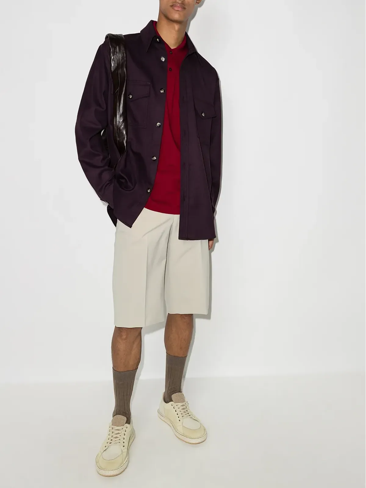 Lacoste ロゴパッチ ピケ ポロシャツ - レッド - 画像5